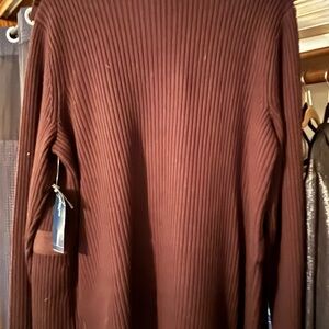 Jones New York Women's Chocolate Ribbed Cardigan